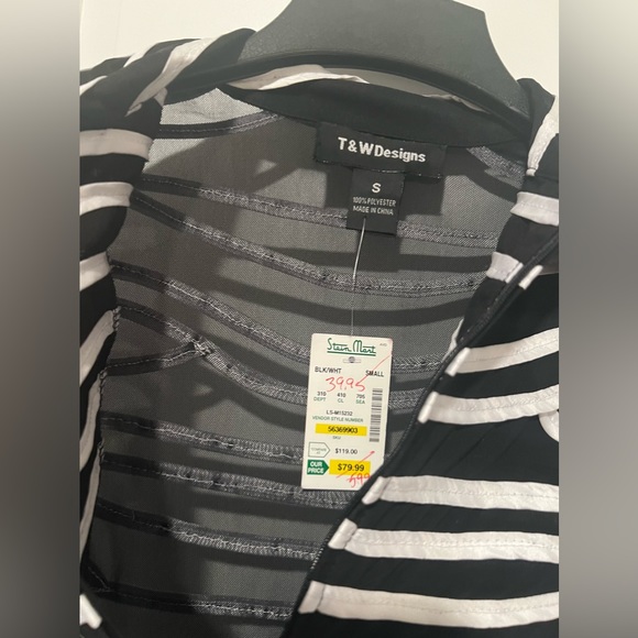 T&W Designs size Small ribbon jacket black mesh/white ribbon - Picture 4 of 6